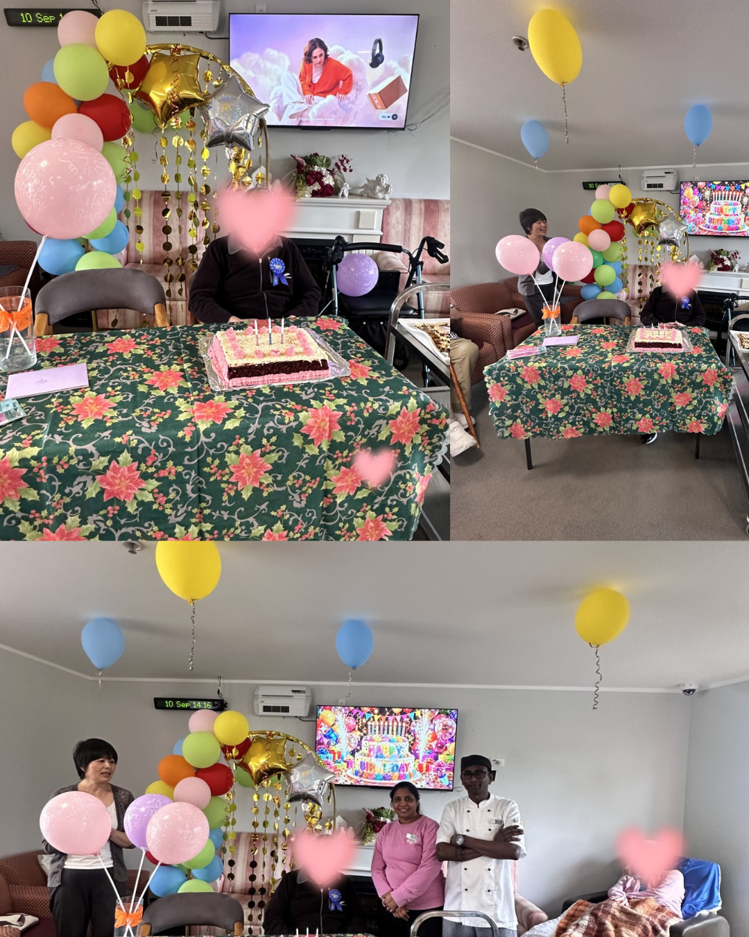 Residents and staff coming together to celebrate September birthdays, sharing smiles, laughter, and joyful moments in a warm and welcoming atmosphere. 💐❤️